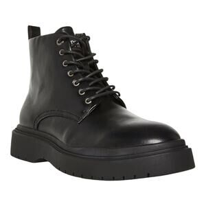 Madden Men's Auustn Faux Leather Combat Style Boots Black Size 8
